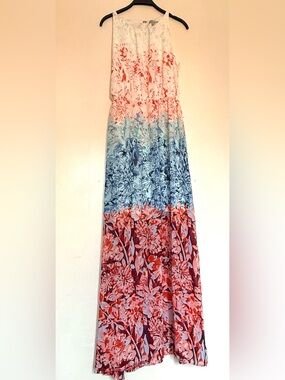 H&M Floral Maxi Dress Skirt in White, Red, Coral and Blues